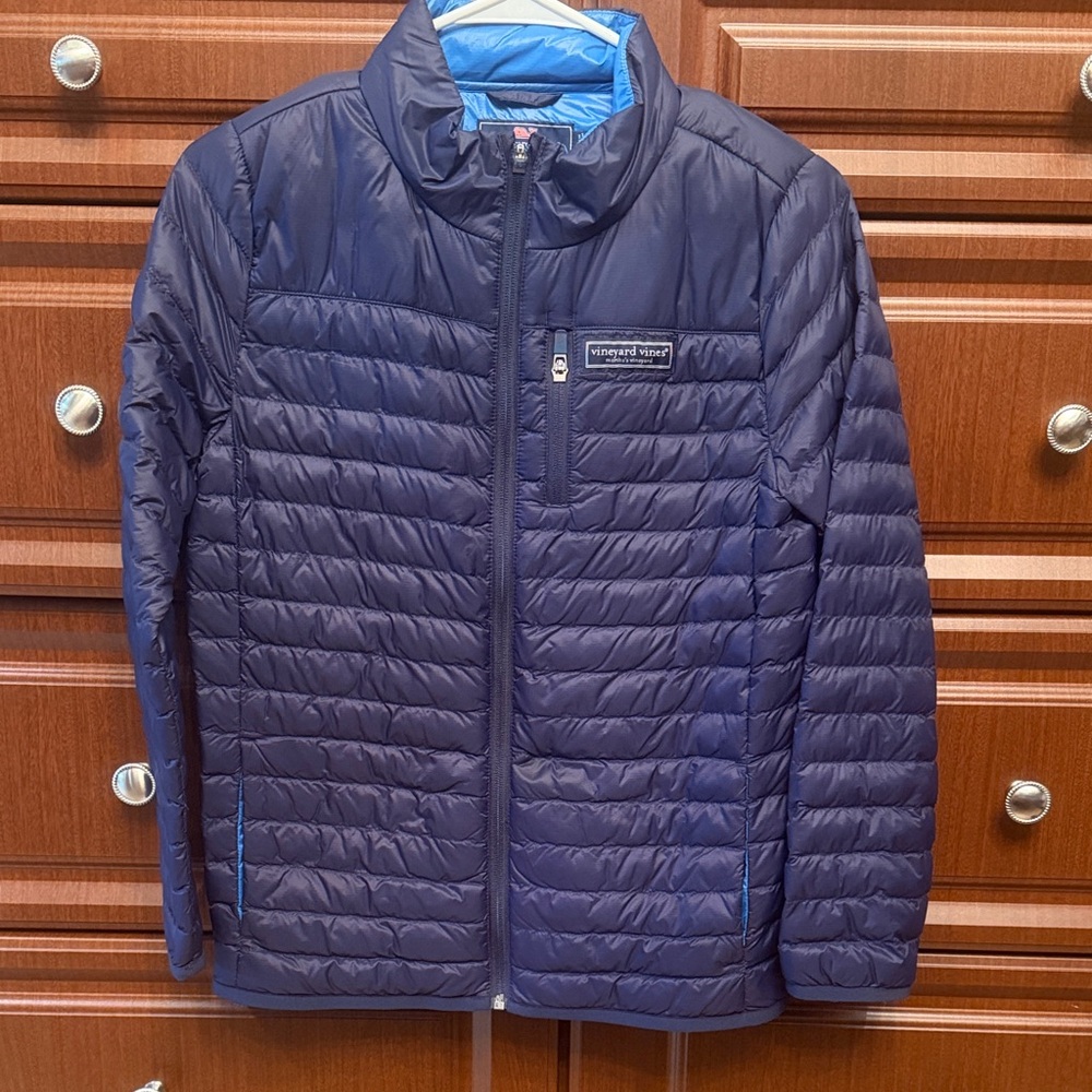 Vineyard Vines Boys Blue Primaloft Packable Jacket